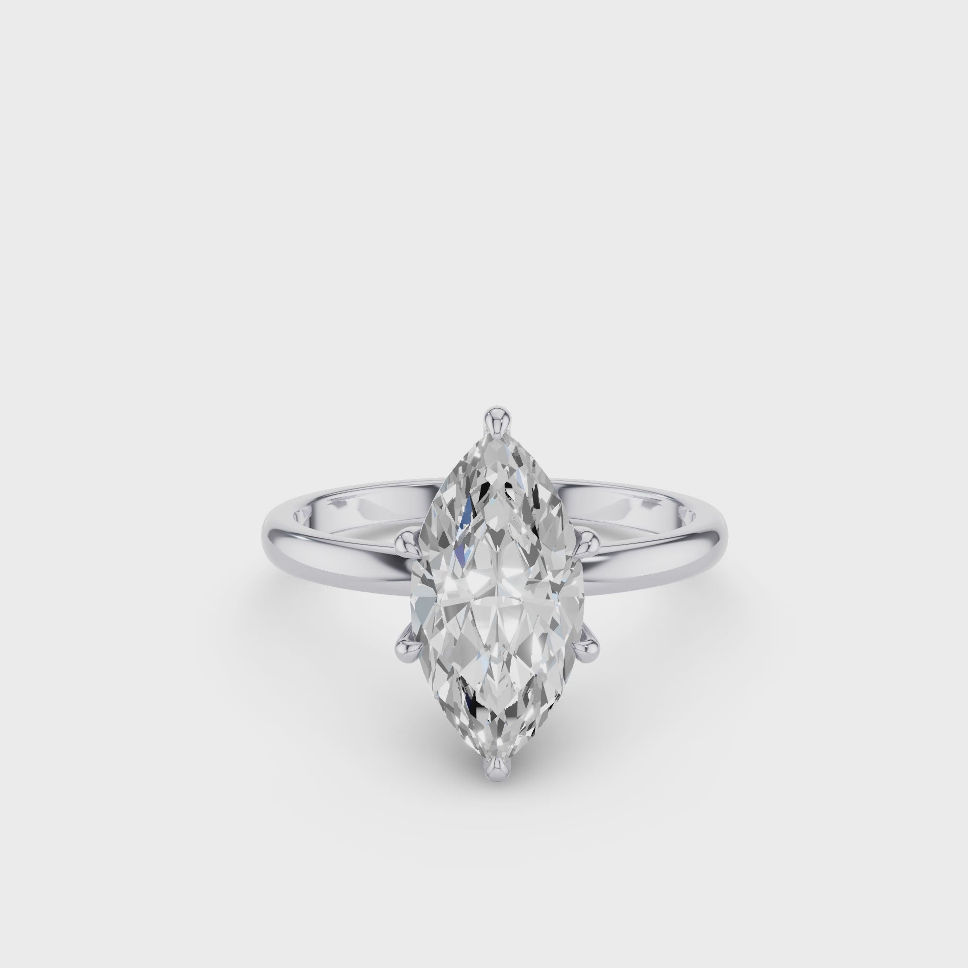Hidden Halo Marquise Lab Grown Diamond Engagement Ring