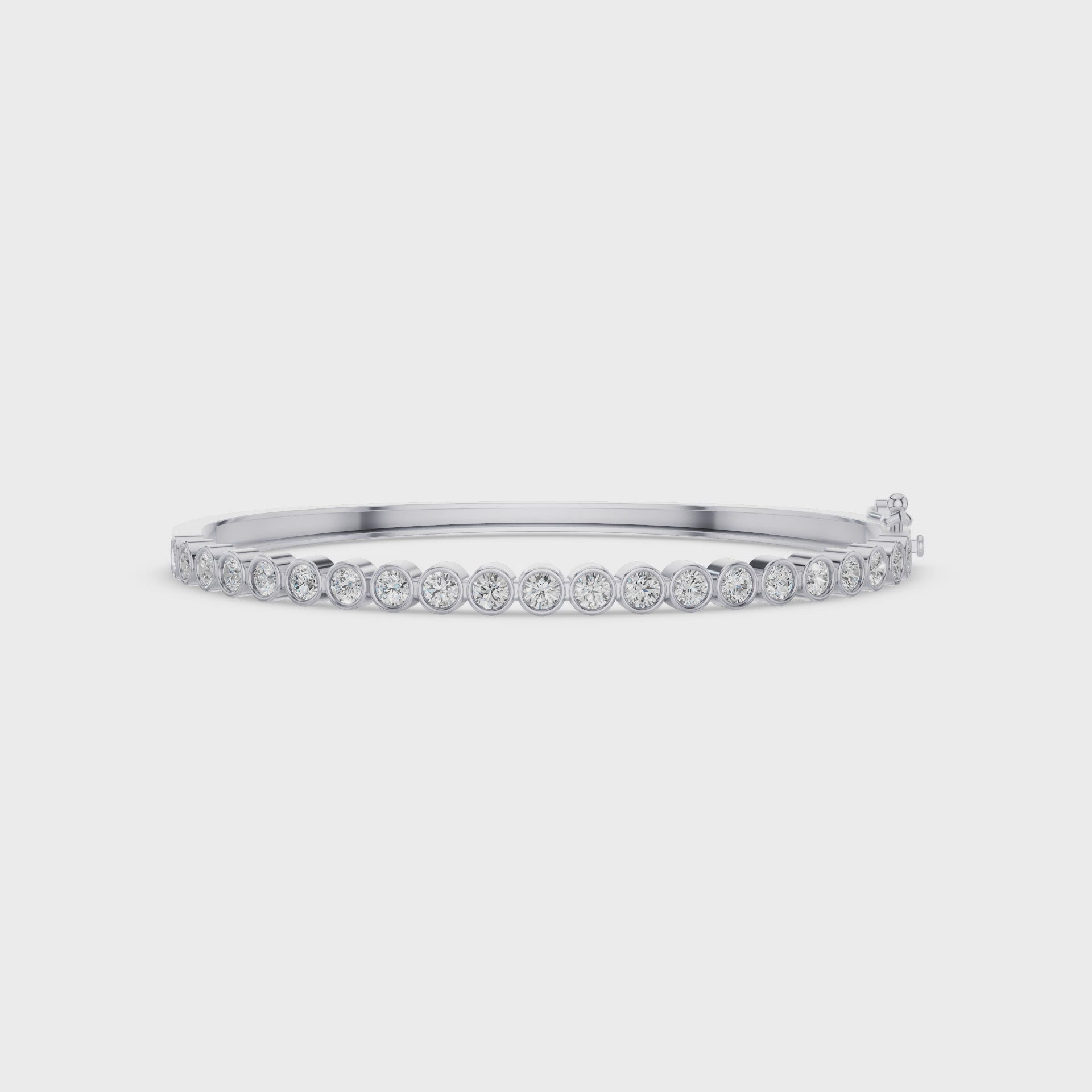 3.7 MM Diamond Bezel Setting Bangle