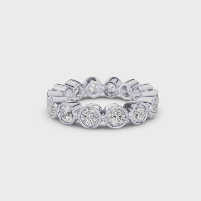 Bezel Setting Full Eternity Round Lab Grown Diamond Ring
