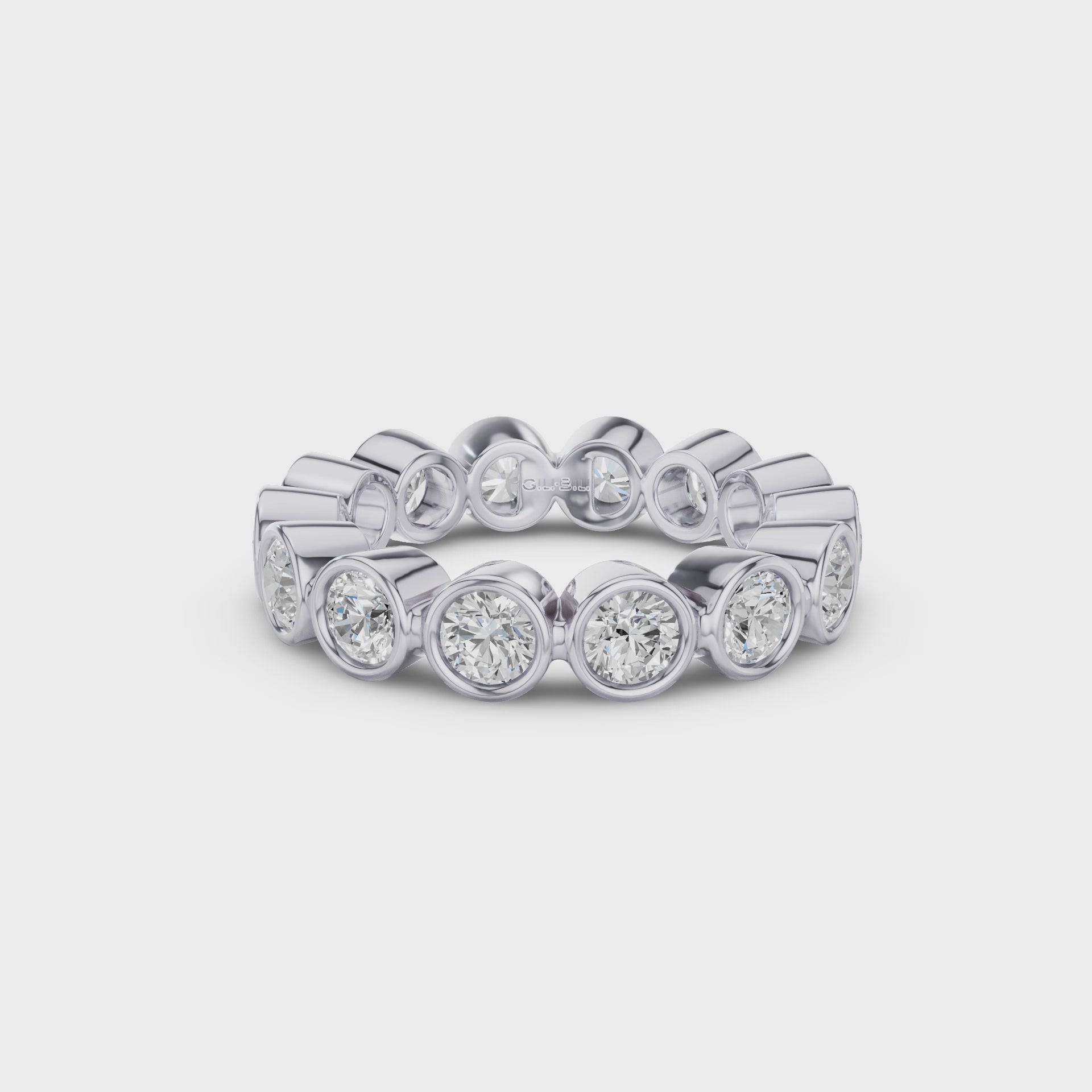 Bezel Setting Full Eternity Round Lab Grown Diamond Ring
