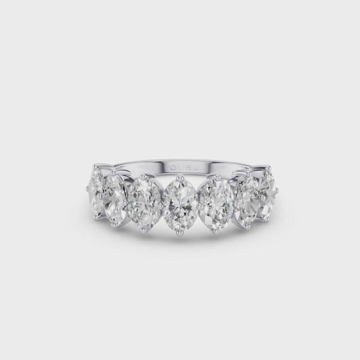 Oval Cut Lab Diamond Anniversary Ring