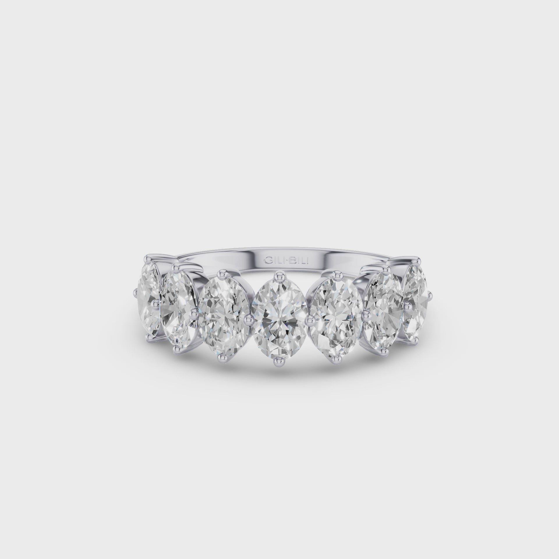 Oval Cut Lab Diamond Anniversary Ring