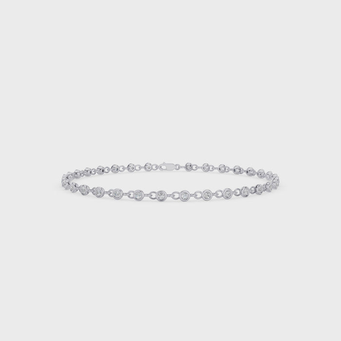 3mm Bezel Diamond Tennis Bracelet