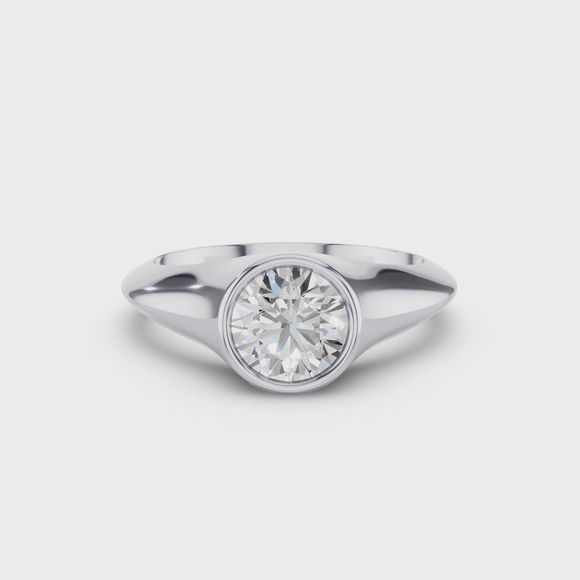 Round Shaped Lab Grown Diamond Classic Ring