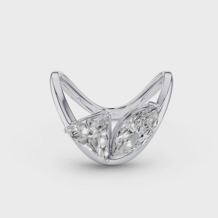 Marquise & Trillion Lab Grown Diamond Statement Ring