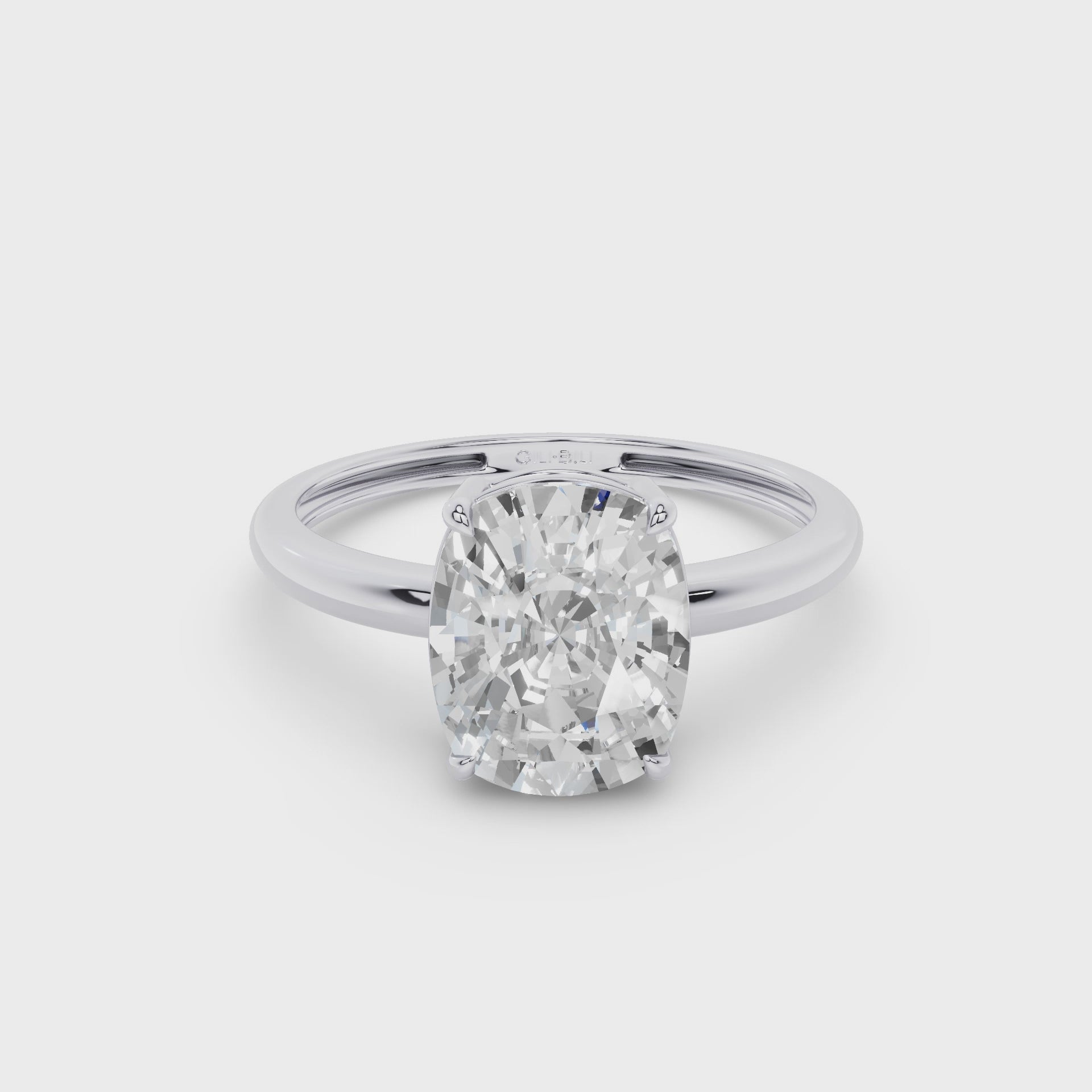 5.00 TCW Cushion Cut Solitaire Lab Grown Diamond Engagement Ring