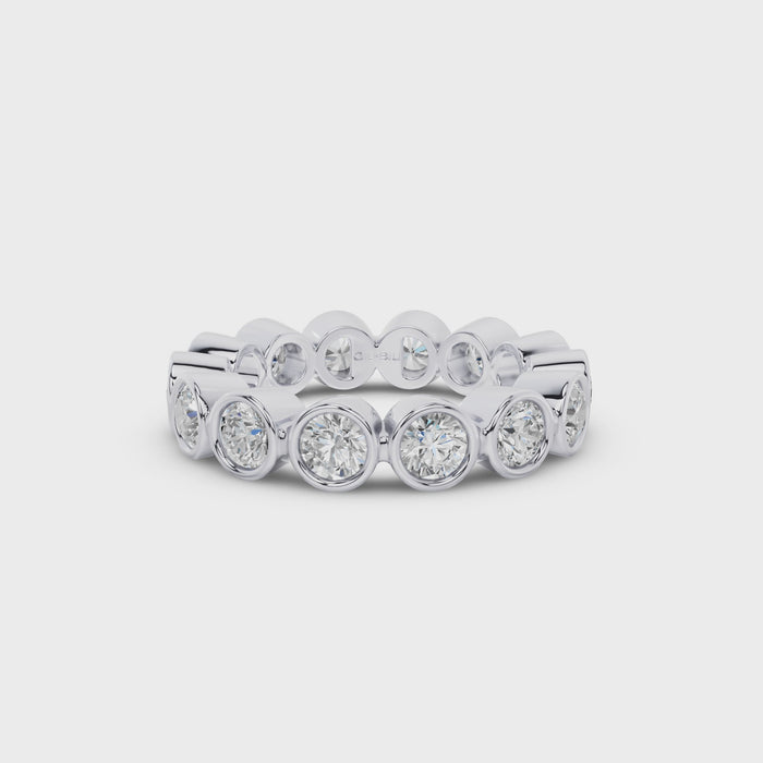 Bezel Setting Full Eternity Round Lab Grown Diamond Ring
