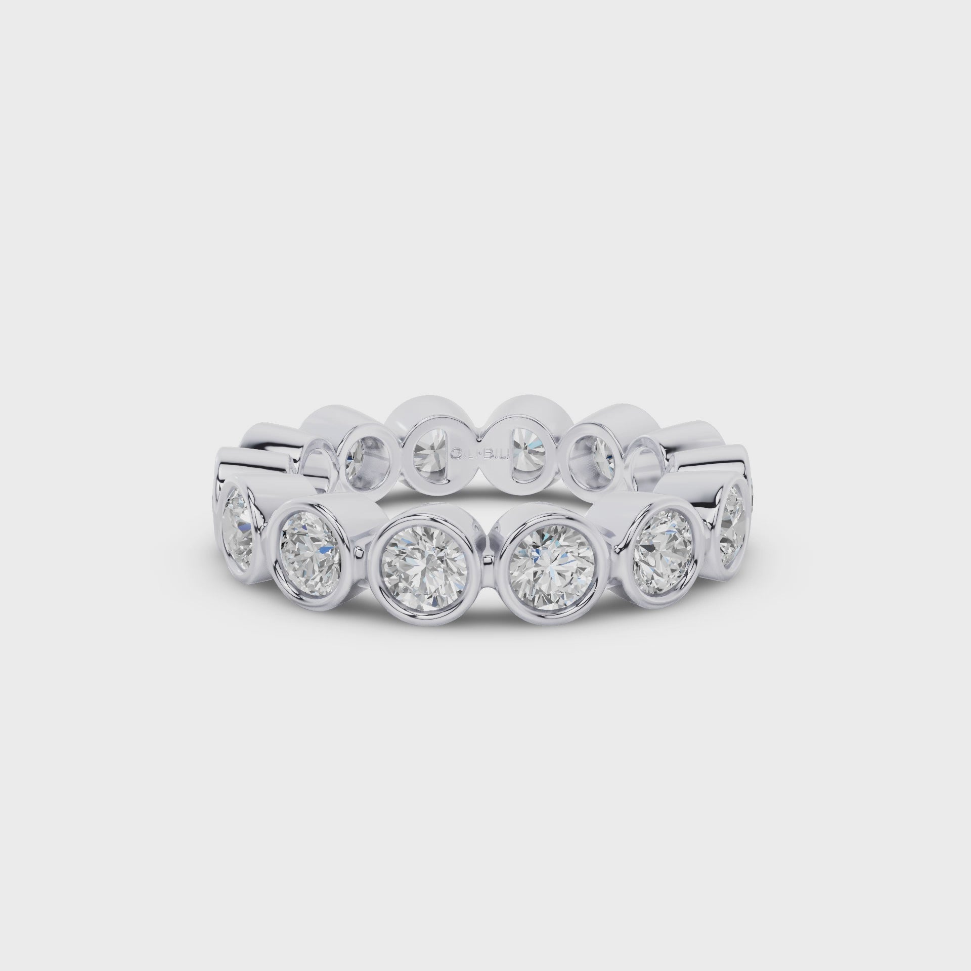 Bezel Setting Full Eternity Round Lab Grown Diamond Ring