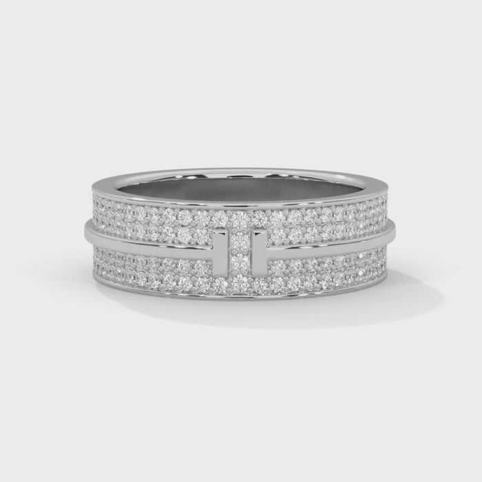 Double bar Statement ring