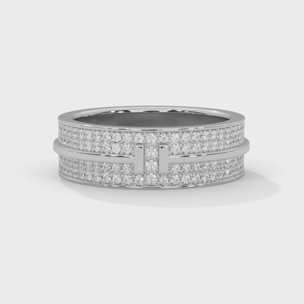 Double bar Statement ring