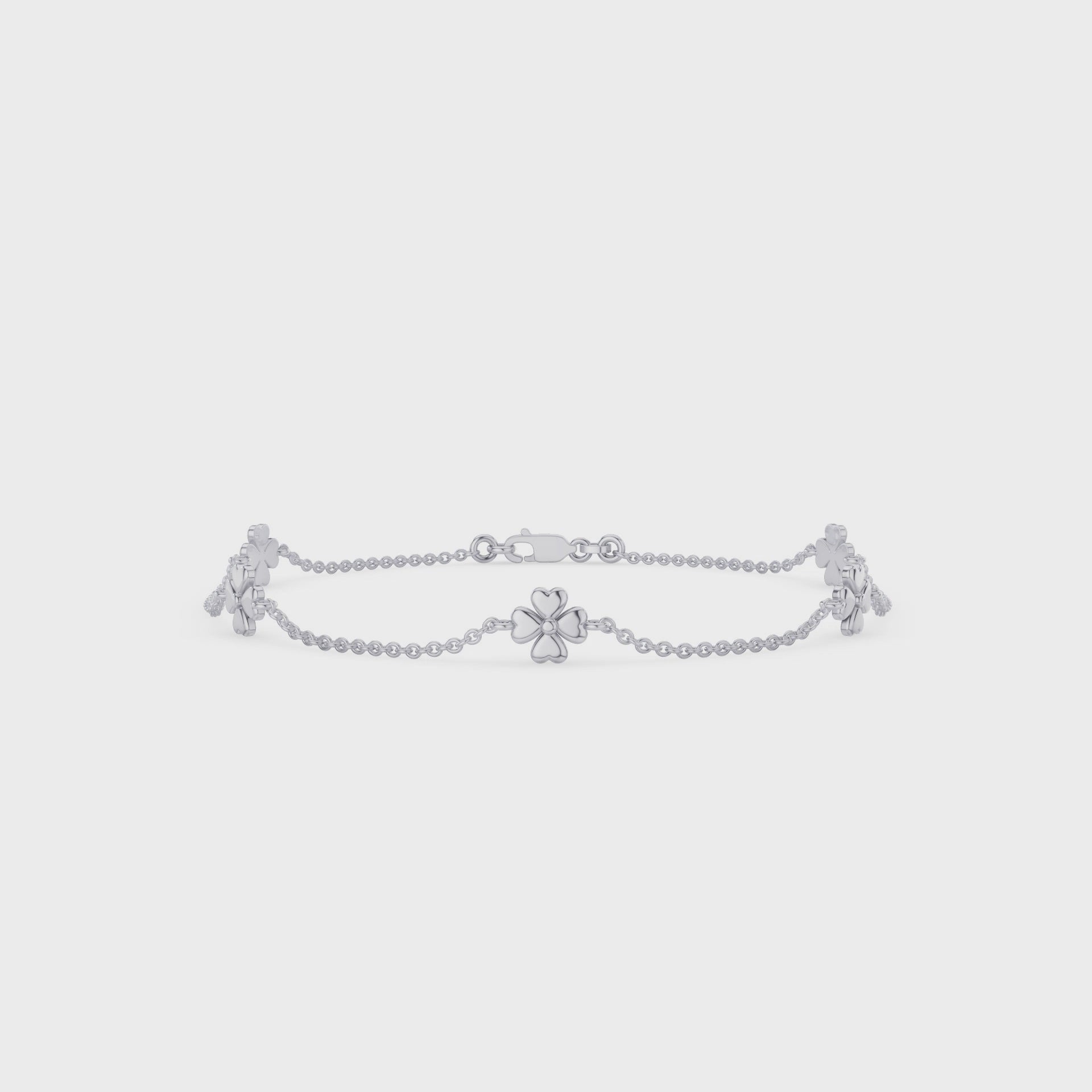 Dainty Gold Clover Bracelet