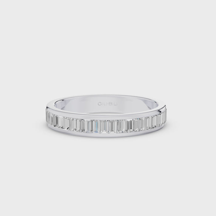 Baguette Diamond Channel Setting Anniversary Ring