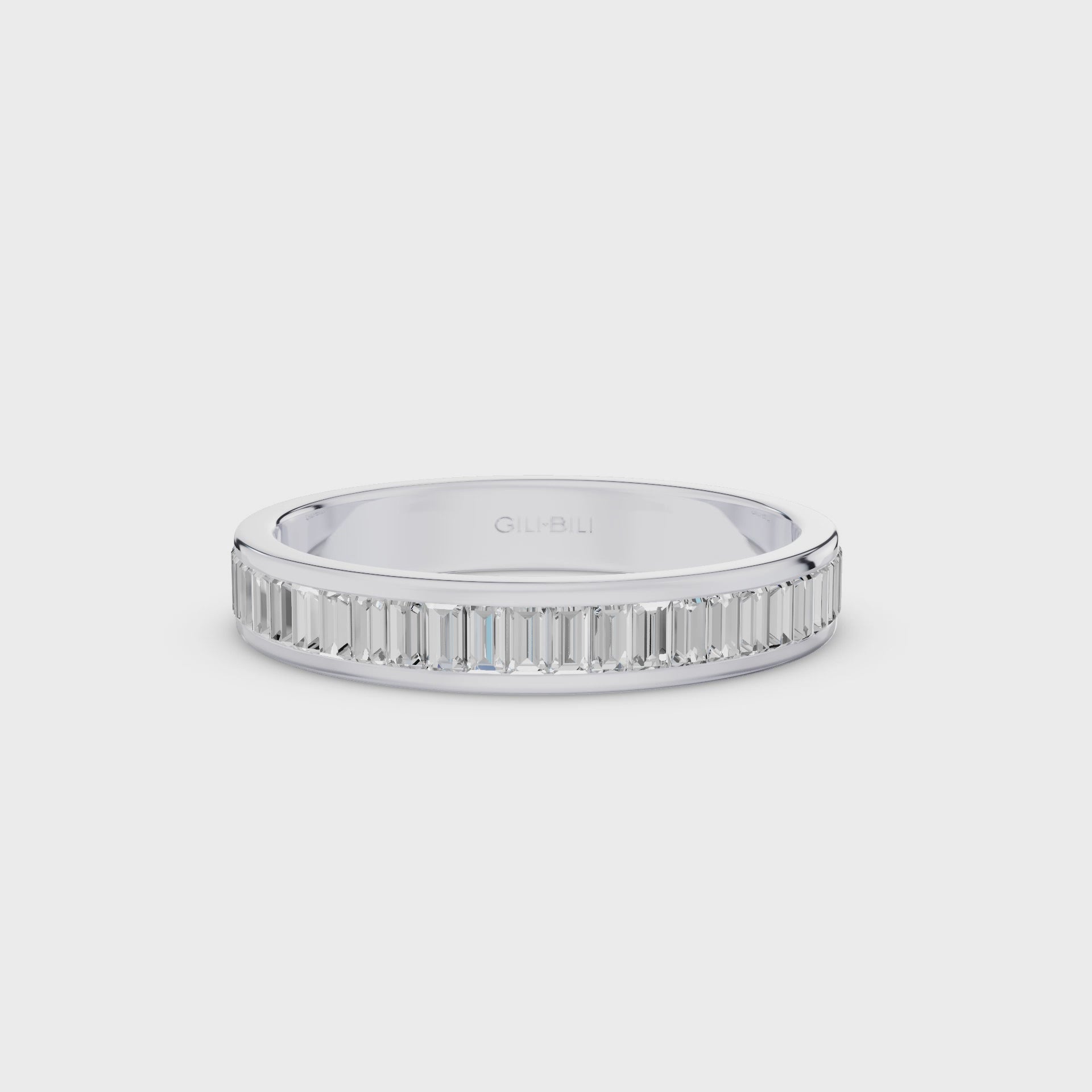 Baguette Diamond Channel Setting Anniversary Ring