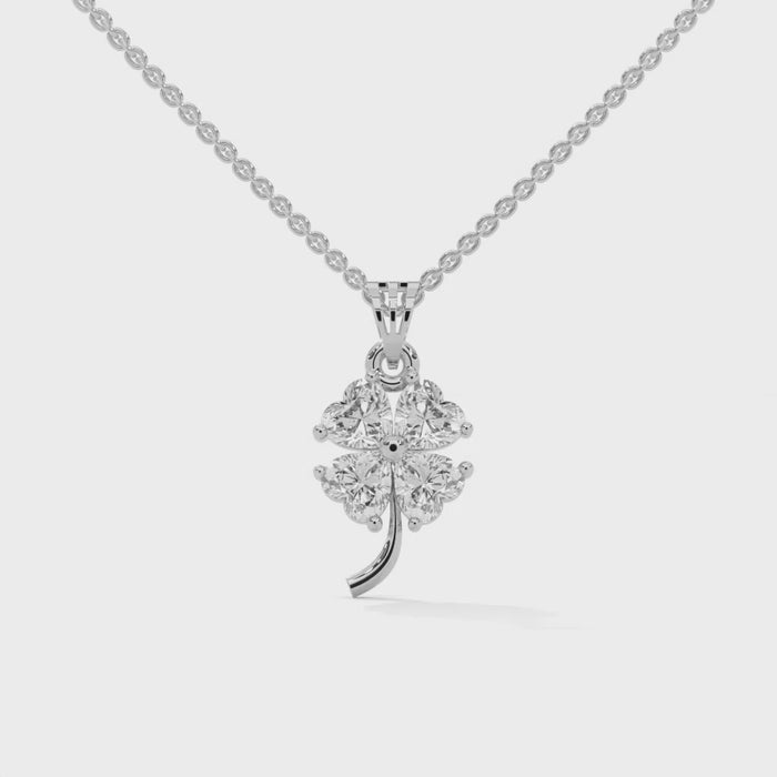 Heart clover pendant