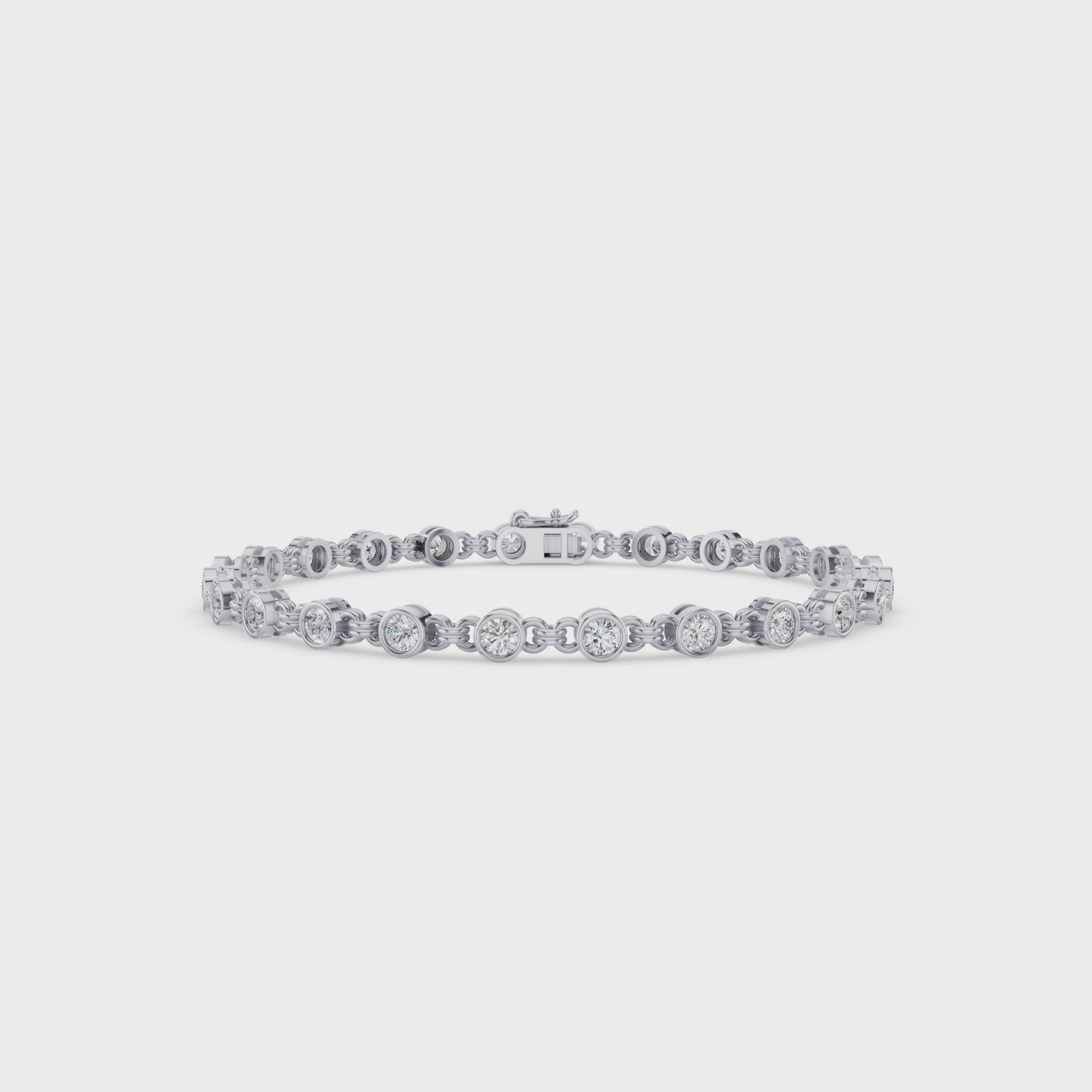 2.00 CTW Lab Diamond Bezel Set Tennis Bracelet