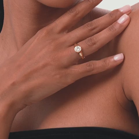Round Shaped Lab Grown Diamond Classic Ring