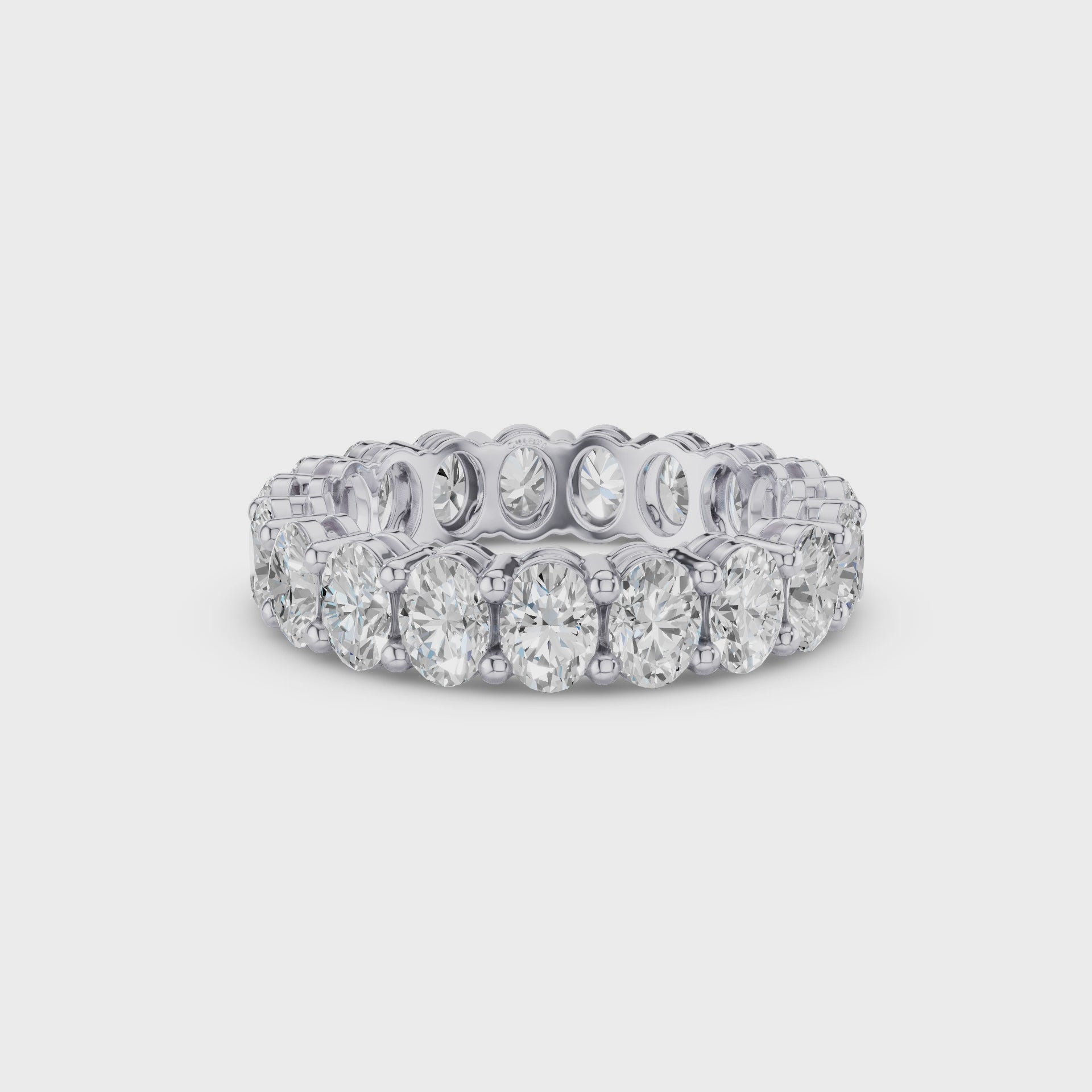 Full Eternity Oval Lab Grown Diamond  Wedding Ring