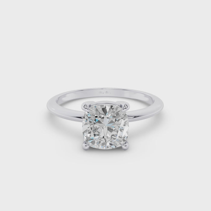Cushion Cut Lab Grown Diamond Engagement Ring