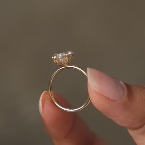 Hidden Halo Marquise Lab Grown Diamond Engagement Ring