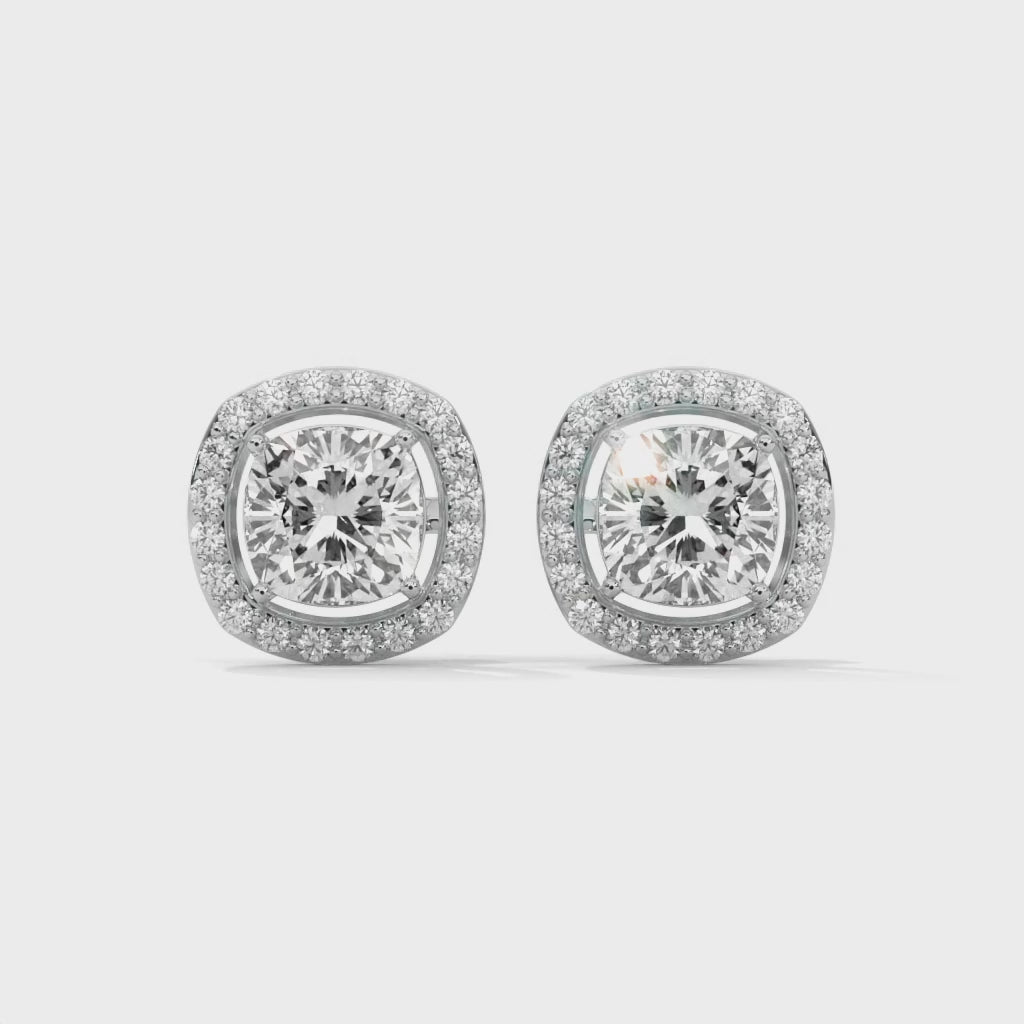cushion halo stud