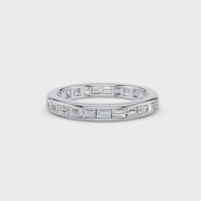 Baguette Diamond East West Setting Full Eternity Ring