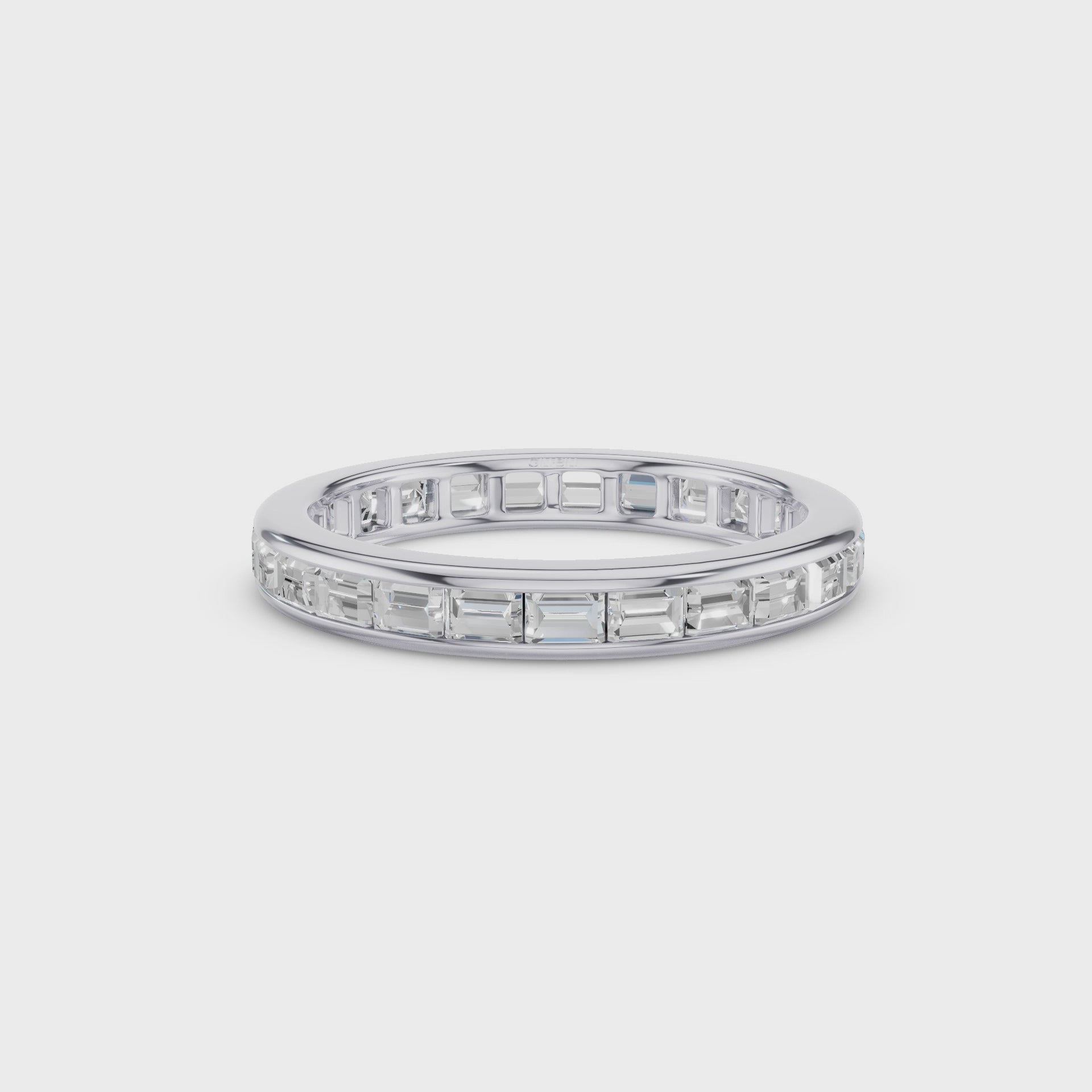 Baguette Diamond East West Setting Full Eternity Ring