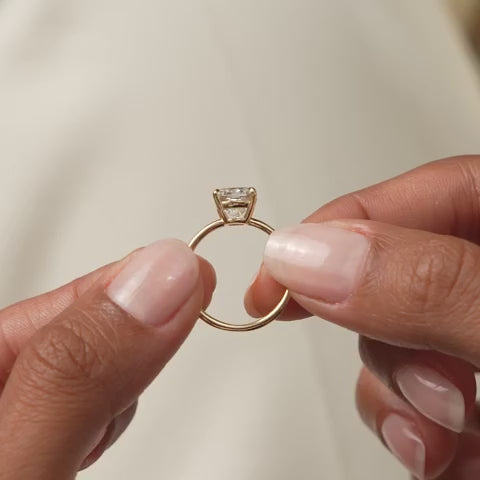 Cushion Cut Lab Grown Diamond Engagement Ring
