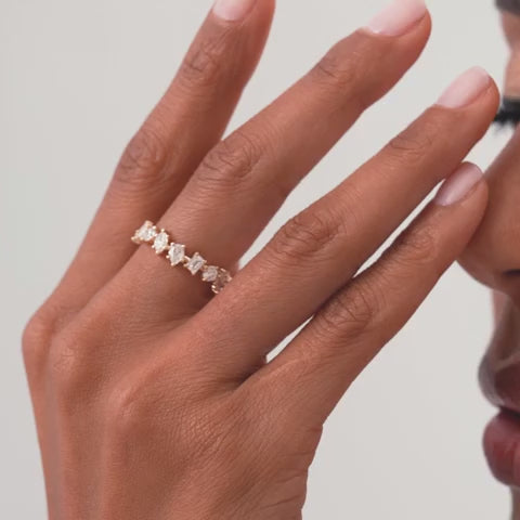 Multi Shaped Lab Grown Dimaond Full Eternity Wedding Band