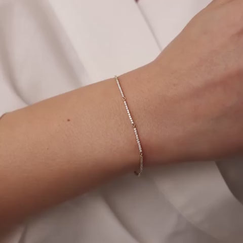 Gold Pave Diamond Bar Bracelet