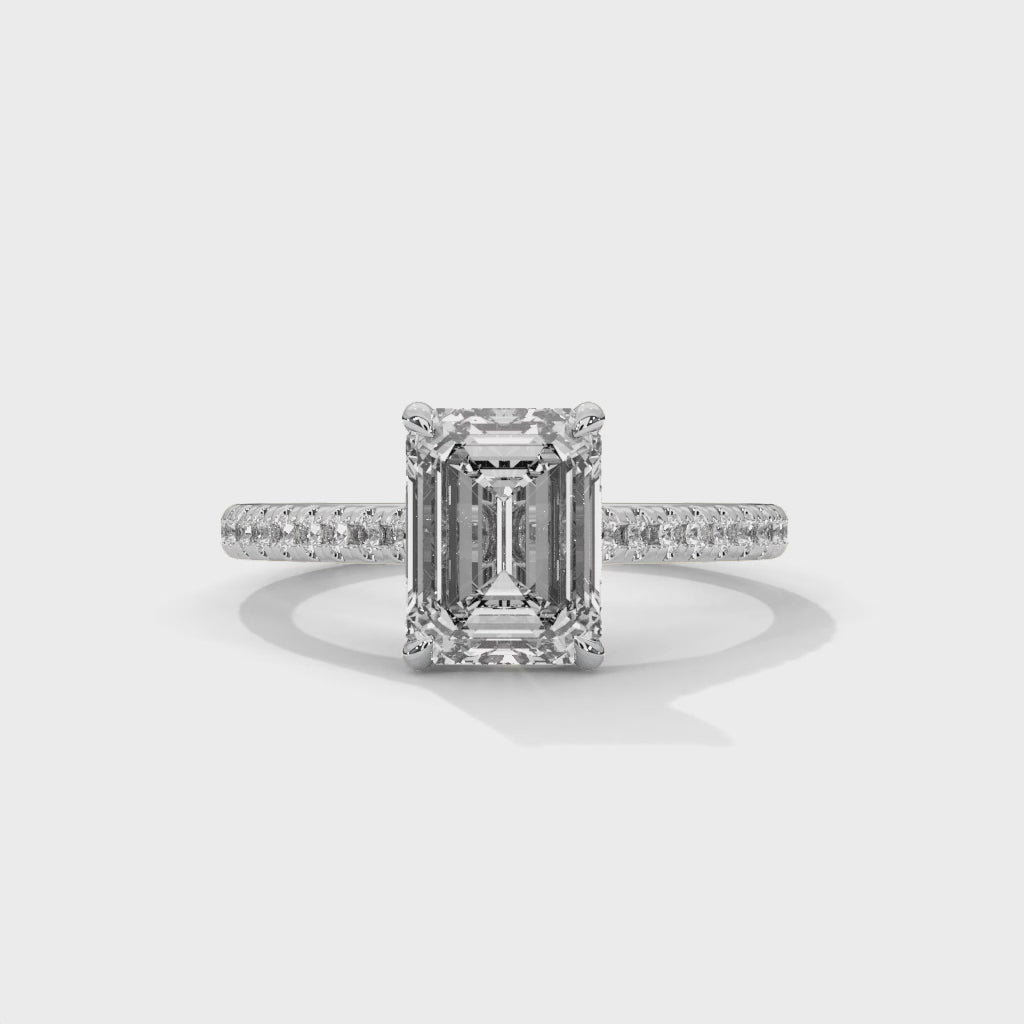 emerald pave set ring 