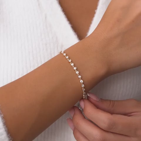 Bezel Set Round Diamond Tennis Bracelet