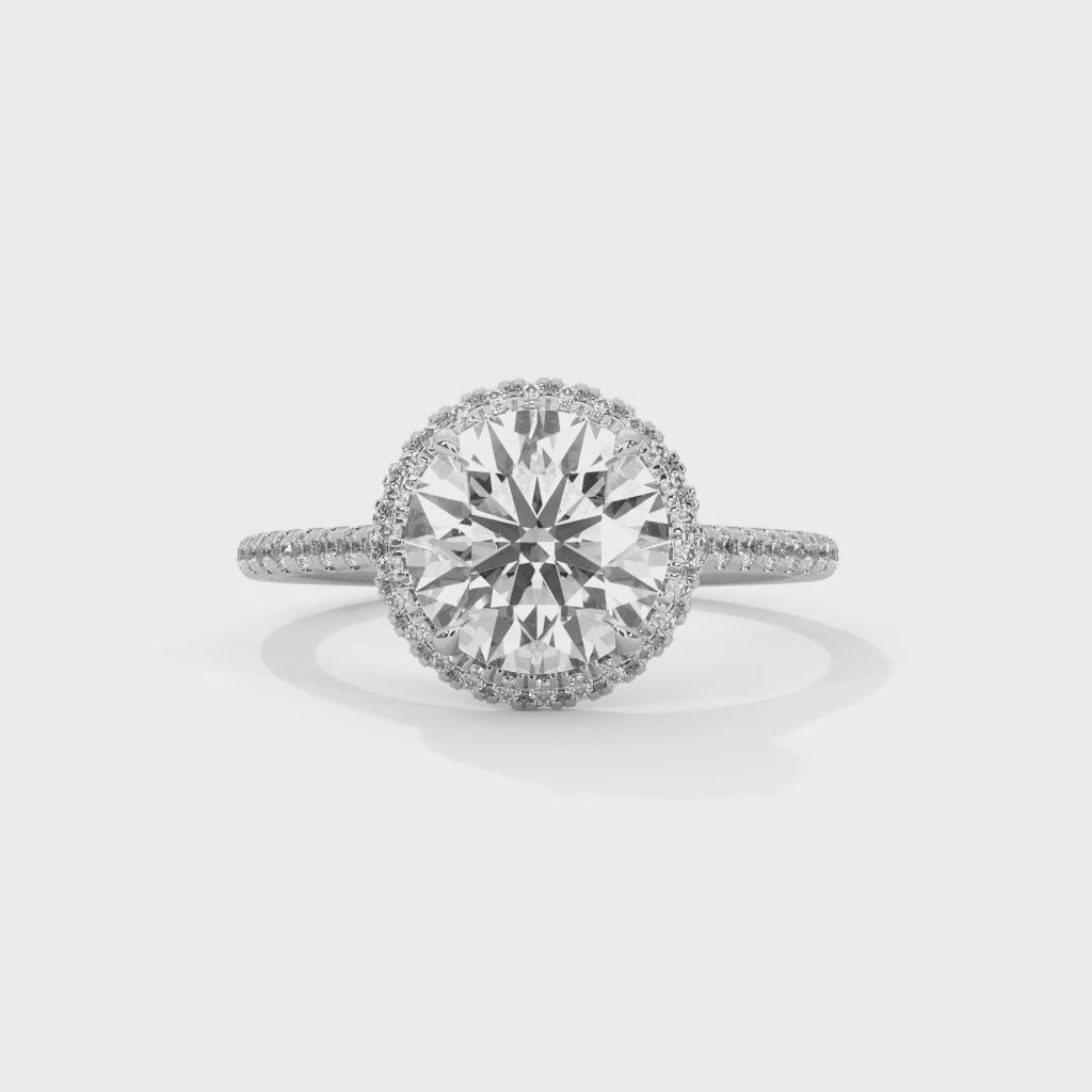 halo ring with round diamond
