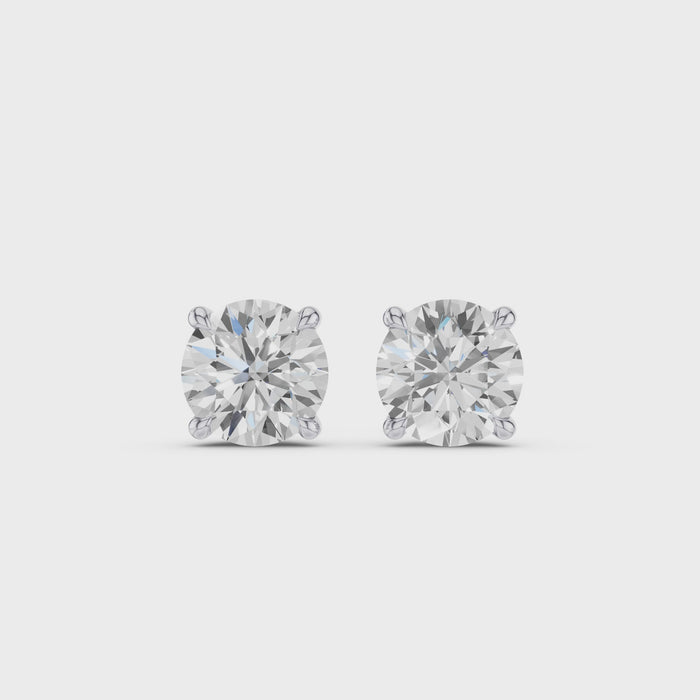 Classic Four Prong Round Diamond Studs