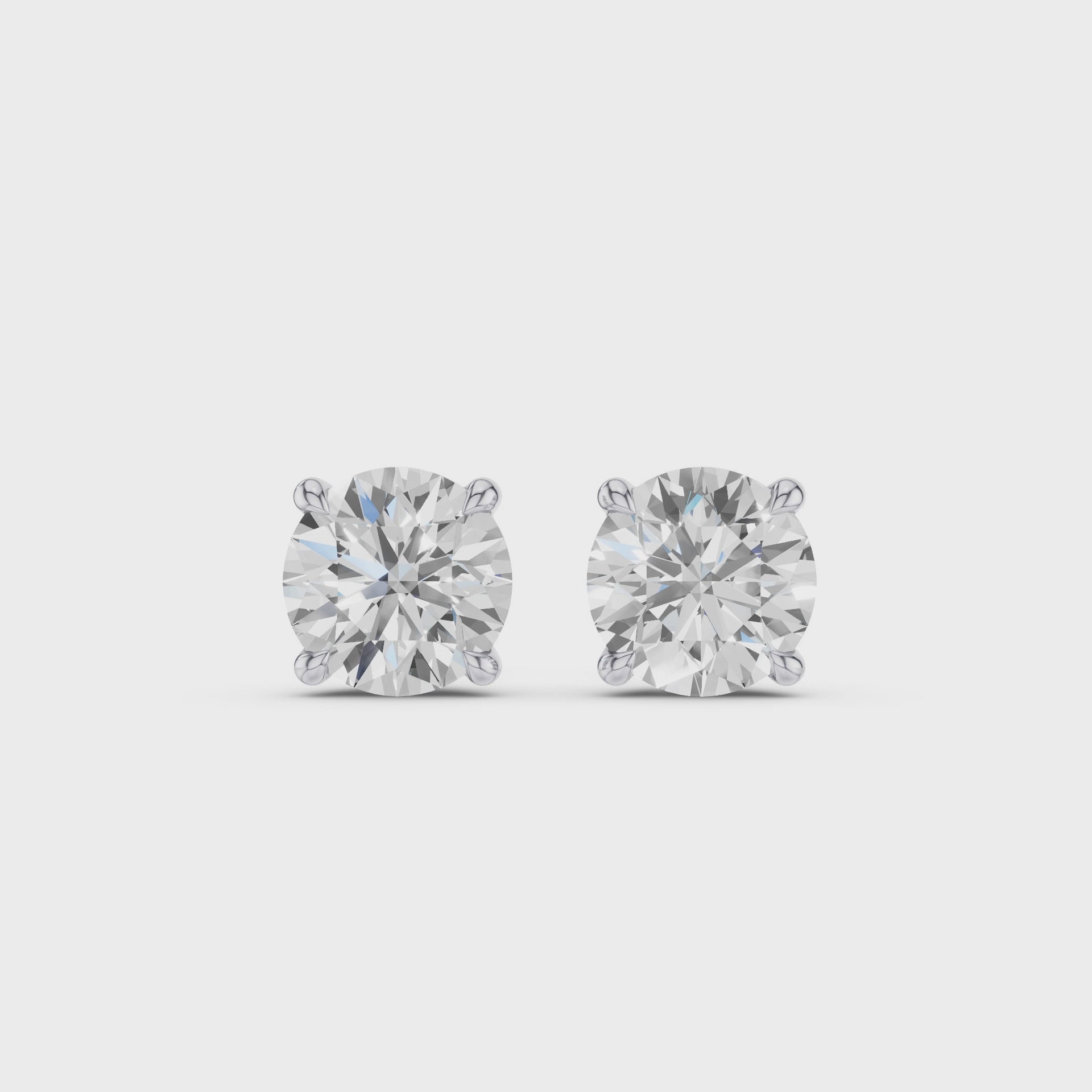 Classic Four Prong Round Diamond Studs