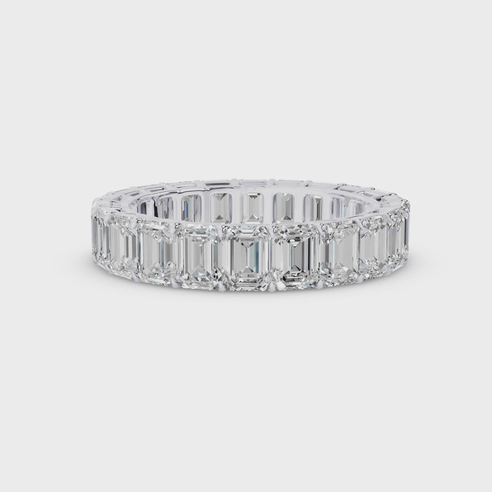 Emerald Cut Lab Grown Diamond Eternity Band