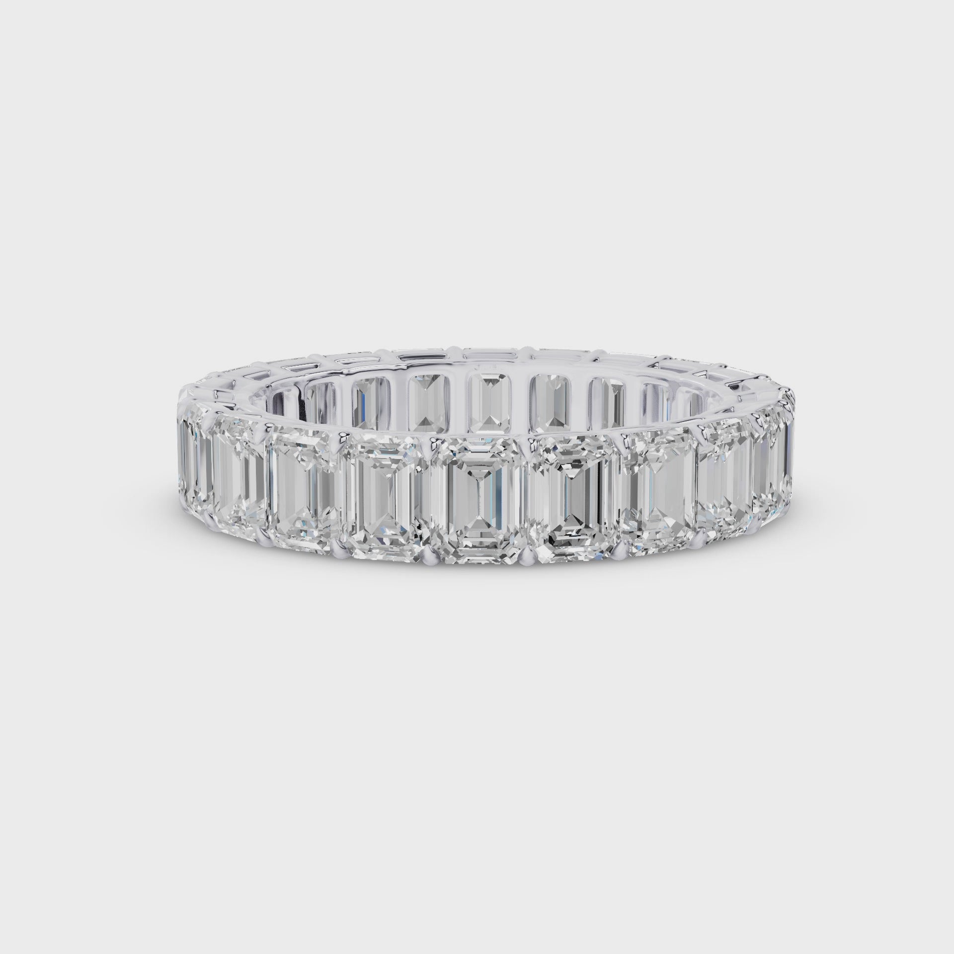Emerald Cut Lab Grown Diamond Eternity Band